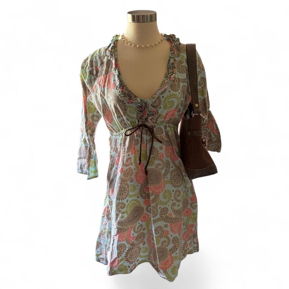 Mud-pie Women's Brown and Green Dress